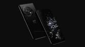Leaked render of the OnePlus 11 Pro showcasing the device's front and back on black background.