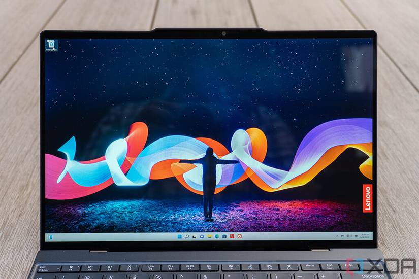 Close up of ThinkPad Z13 display