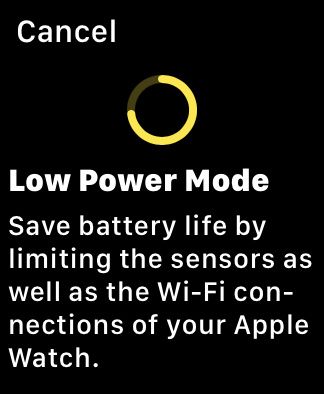 Low Power Mode Apple Watch 2