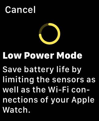Low Power Mode Apple Watch 2