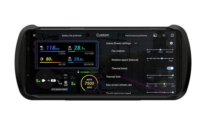 The new Sony Xperia Stream features a cooling fan and four ports