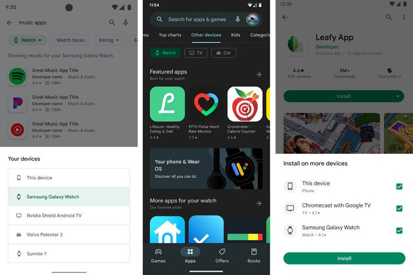 Google Play Store gets optimized for non-phone devices