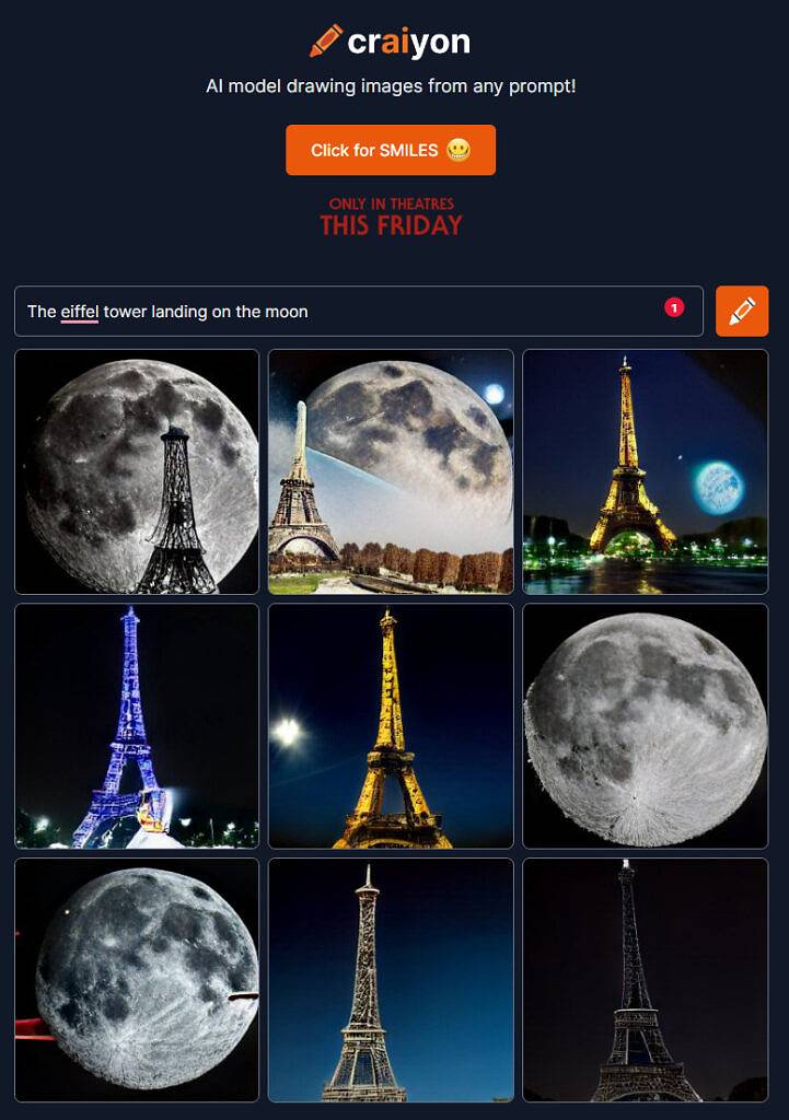 Craiyon AI art generator