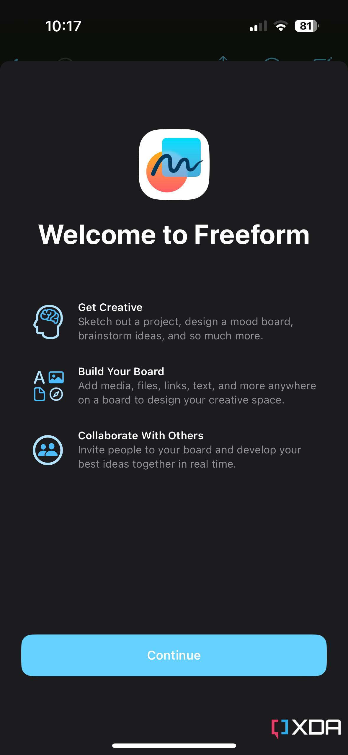 Apple Freeform app iOS 16.2 beta 1