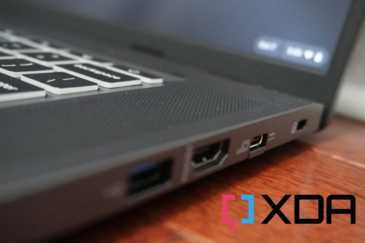 The ports on the left side of the Acer Chromebook 516 GE