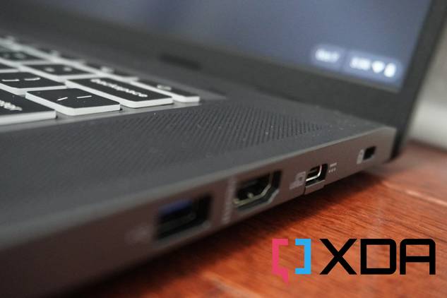 The ports on the left side of the Acer Chromebook 516 GE