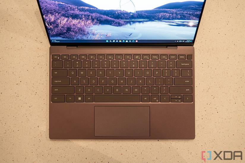 Top down view of Dell XPS 13 keyboard