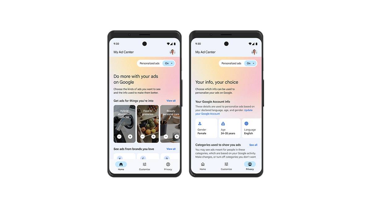 You can now customize your ad preferences in Google's My Ad Center