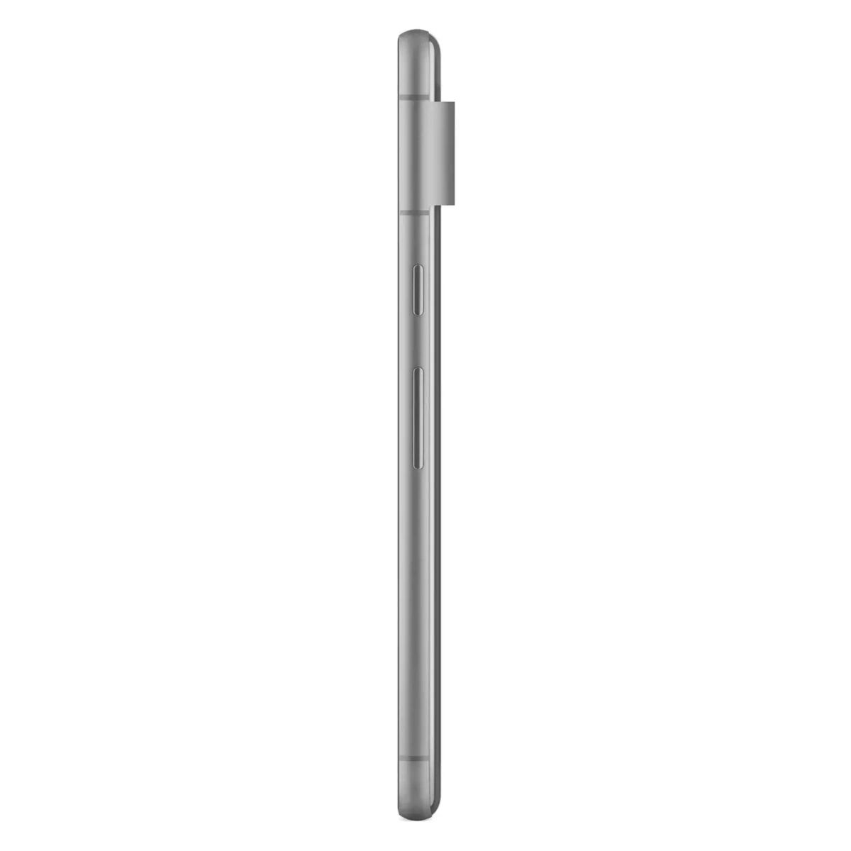 Google Pixel 7 right edge on white background.