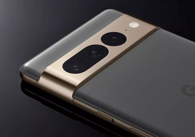 Hazel Google Pixel 7 Pro camera visor close up.