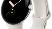 Silver Pixel Watch on white background.