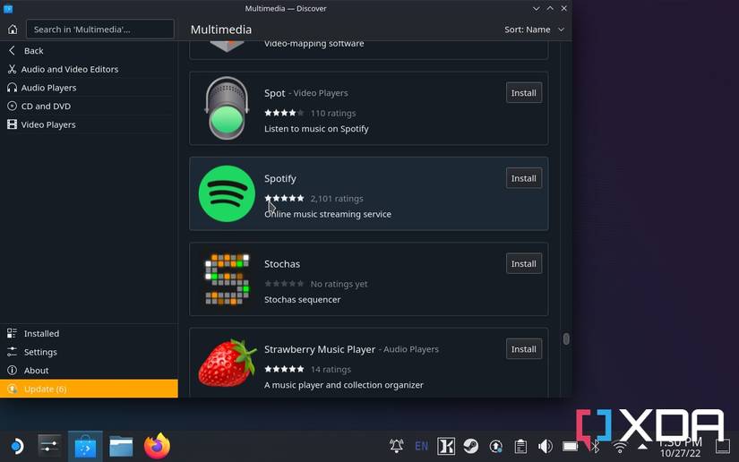 Steam Deck Desktop Mode Discover app