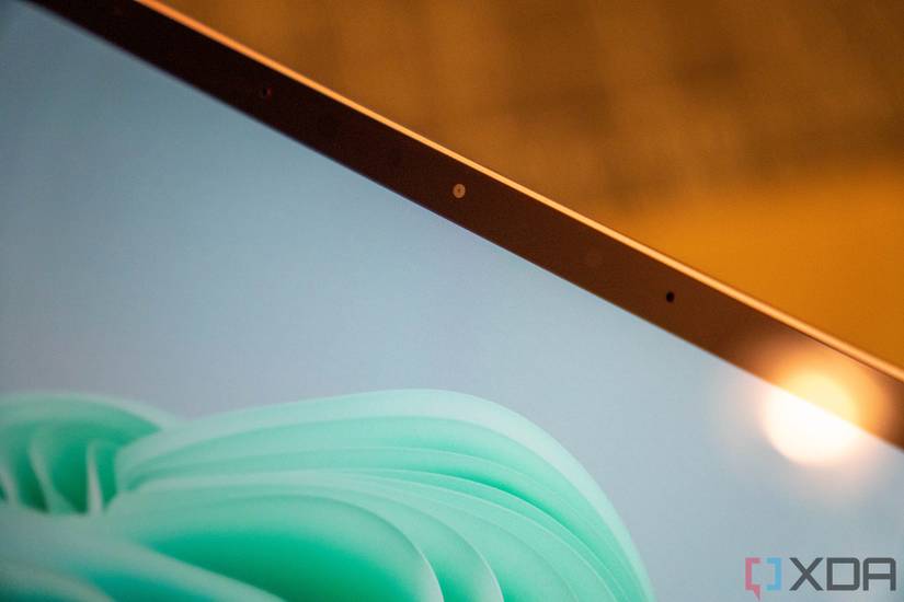 Angled view of Surface Laptop 5 webcam