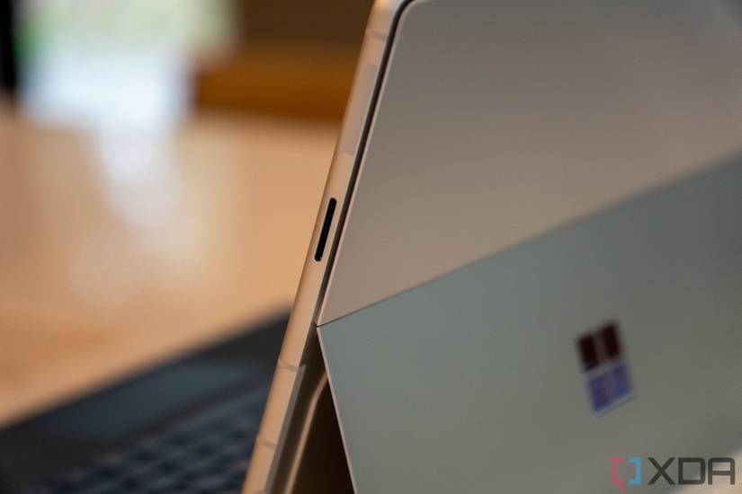 Surface Connect port on the side of a Platinum Surface Pro 9