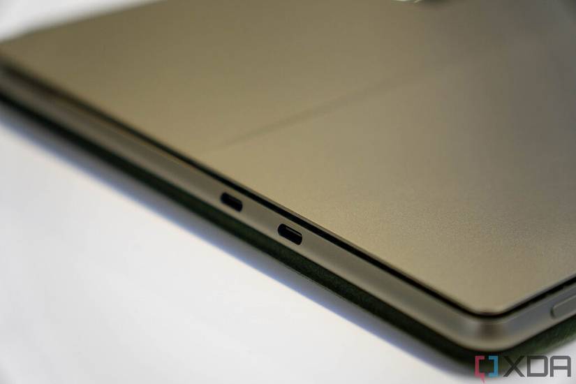 View of USB-C ports on Surface Pro 9