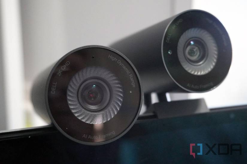 The Dell Ultrasharp 4K on the left, and Dell Pro on the right.