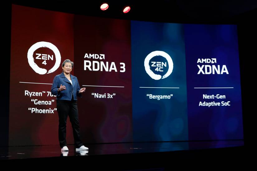 AMD's Dr. Lisa Su on stage.