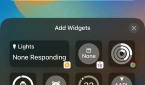 widget picker for the bottom section of the Lock Screen