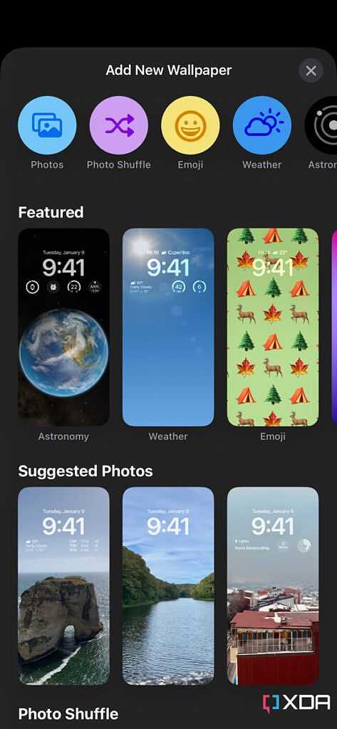 adding a new wallpaper for the iOS lock screen