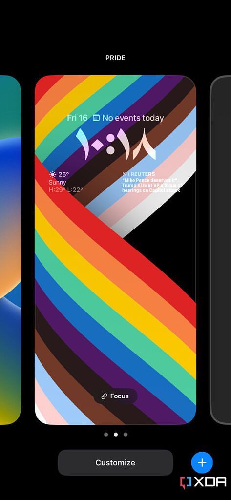 linking a wallapper to a focus mode on iOS