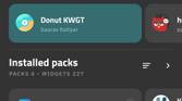 A screenshot captured on a phone showing KWGT's widget picker screen.