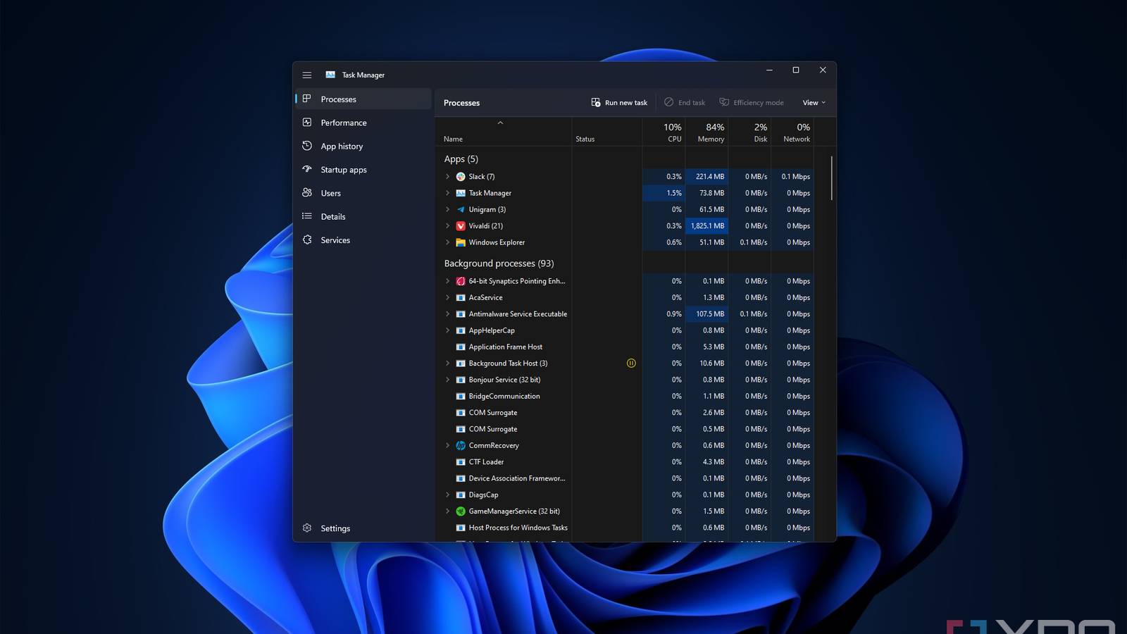 Microsoft is working on a search bar for the Task Manager in Windows 11