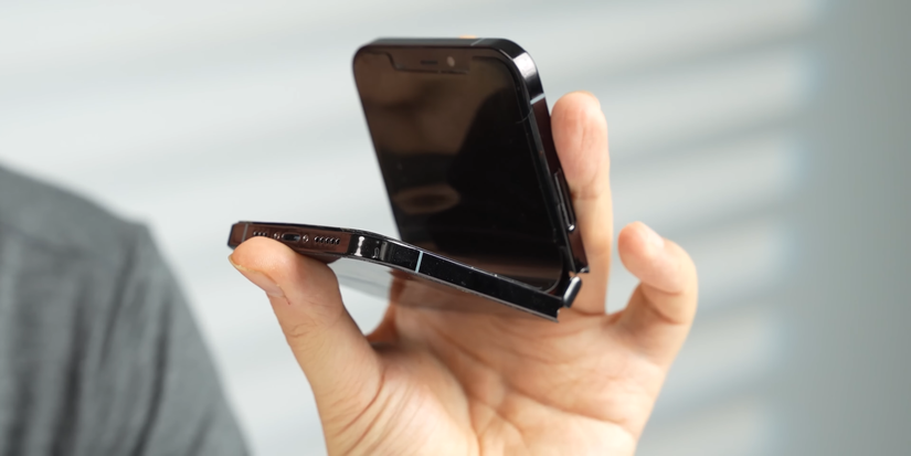 A foldable iPhone made from parts