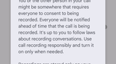 Always record consent to phone by google app