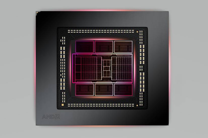 An x-ray of the RX 7900 series GPU.