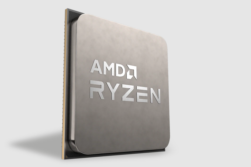 A render of an AMD Ryzen 5000 CPU.