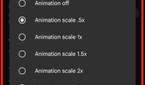 Animation scaling options in developer options in Android 13
