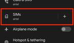 Carrier option in Android 13's network and internet settings