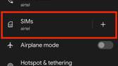 Carrier option in Android 13's network and internet settings