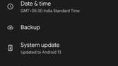 Developer options within settings page