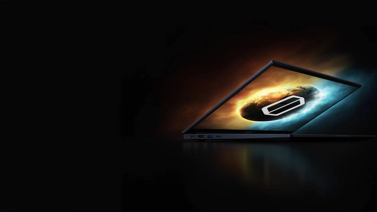 Samsung Galaxy Book Odyssey on black background