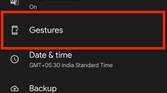 Gestures in System settings in Android 13