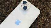 The back of the iPhone 14 in white