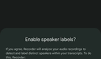 Pixel Recorder speaker labels splash screen 2