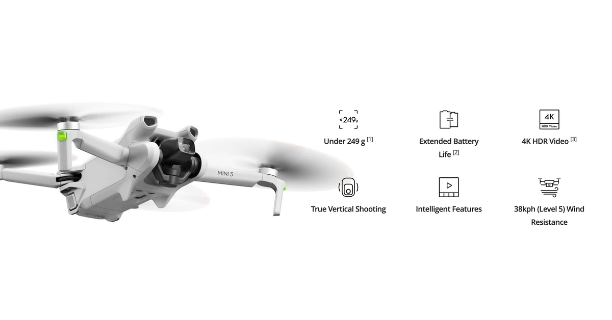 The DJI Mini 3 is a sub-249g drone that starts at just $469