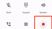 Stop recording the phone call during a call on Phone by Google app