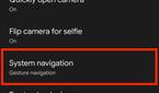 System navogation settings in Android 13