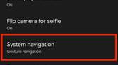 System navogation settings in Android 13