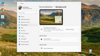 Windows Spotlight settings open on Windows 11