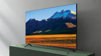 86" Class TU9010 Crystal UHD 4K Smart TV on shelf