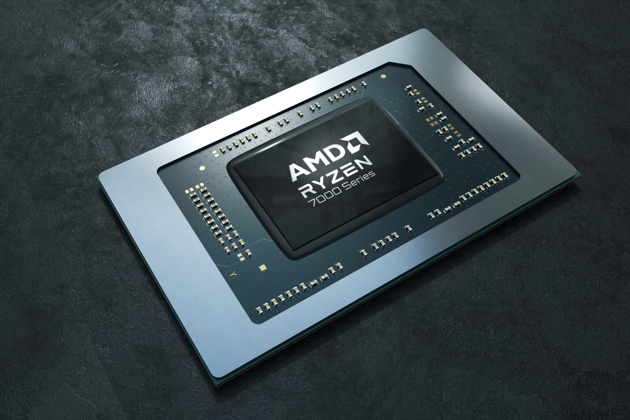 A render of an AMD Ryzen 7040 APU.