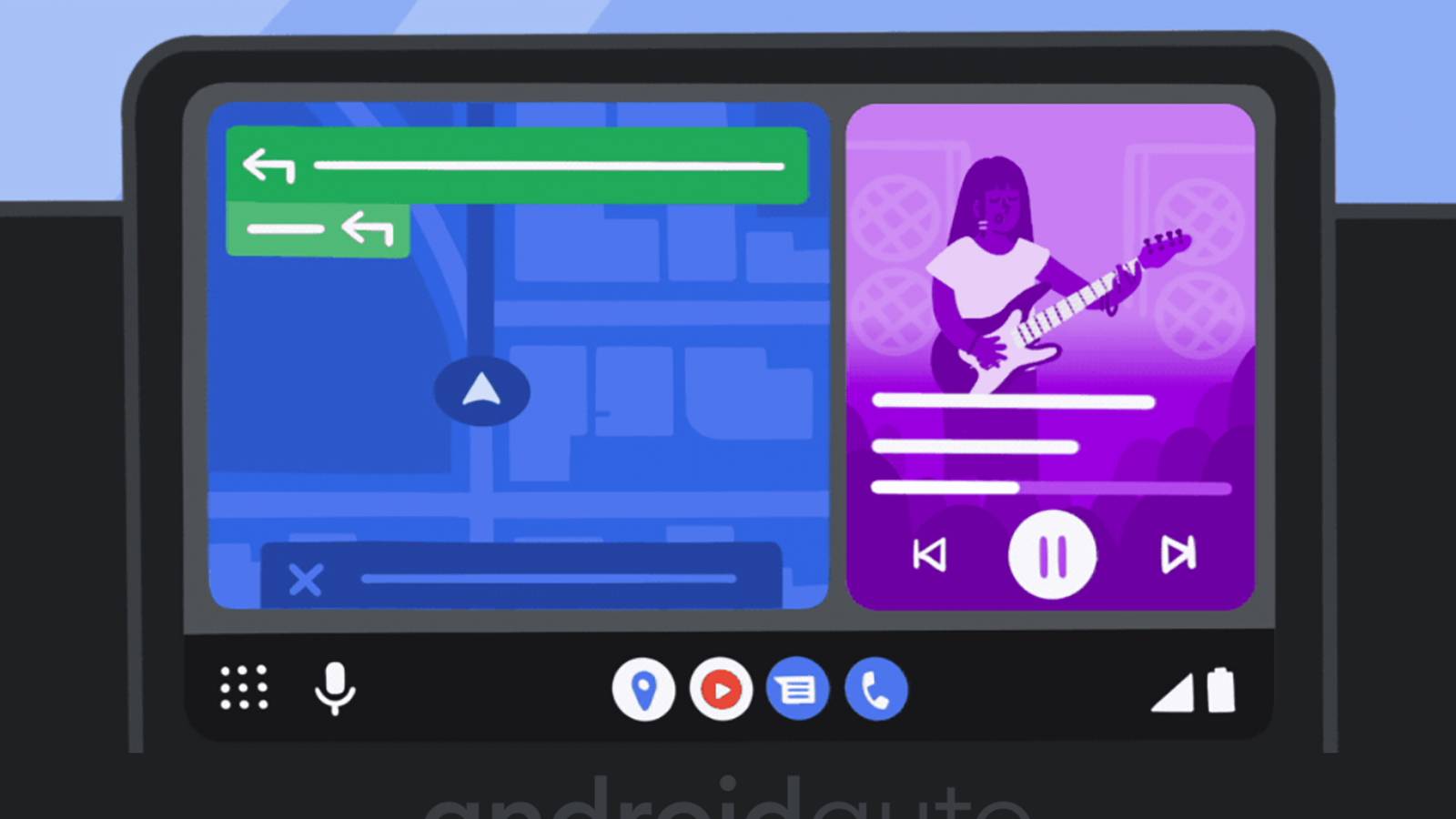 Android Auto coolwalk design graphic.