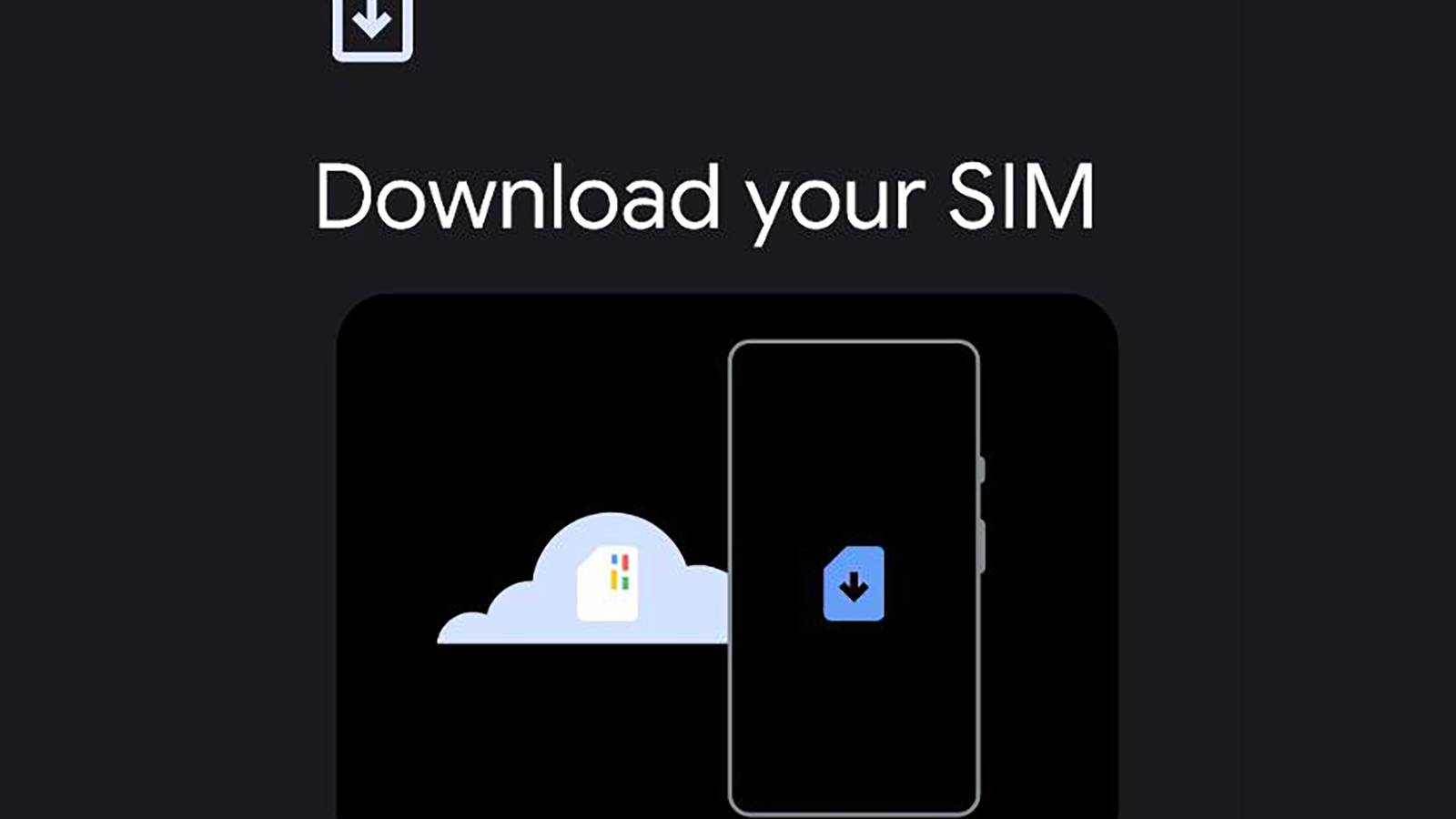 eSIM setup graphic from Pixel 7 Pro running Android 13.