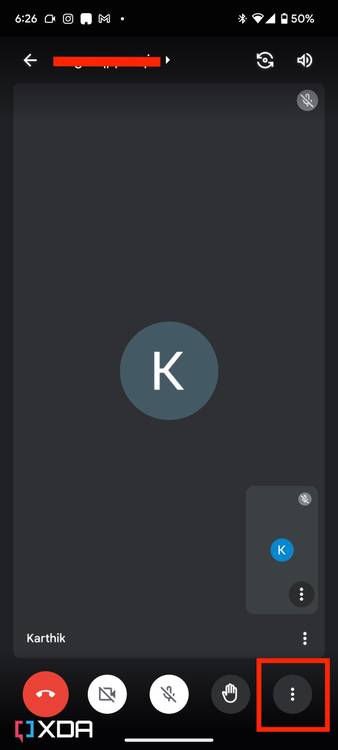 Google Meet screenshot on Android