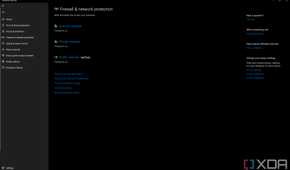 Screenshot of the Firewall & network control section in the Windows Security app