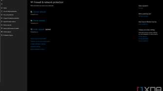Screenshot of the Firewall & network control section in the Windows Security app